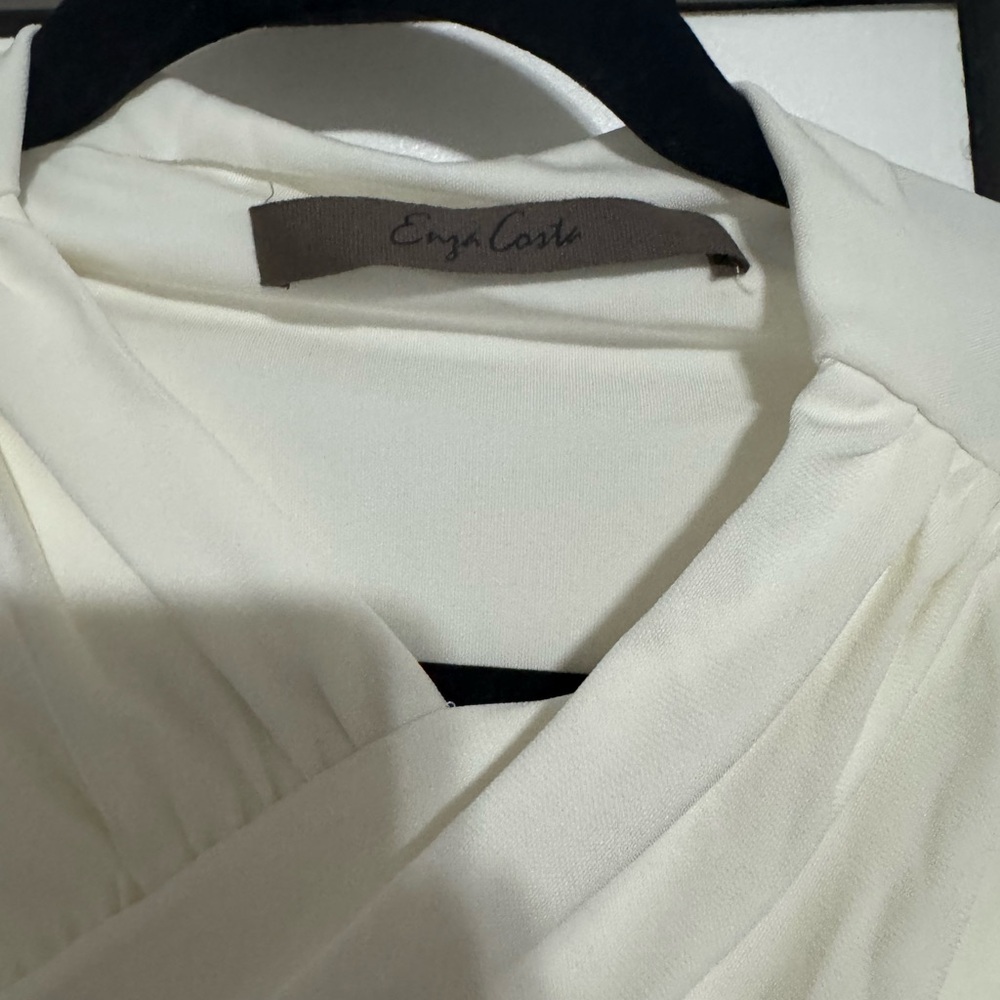 Enza Costa Wrap Long Sleeve Bodysuit - Picture 5 of 7